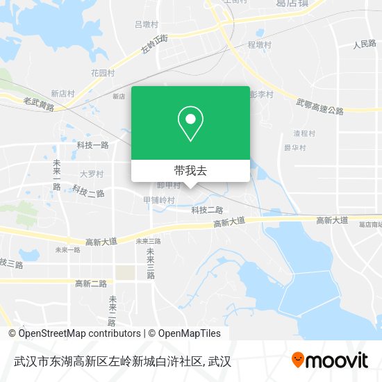 武汉市东湖高新区左岭新城白浒社区地图