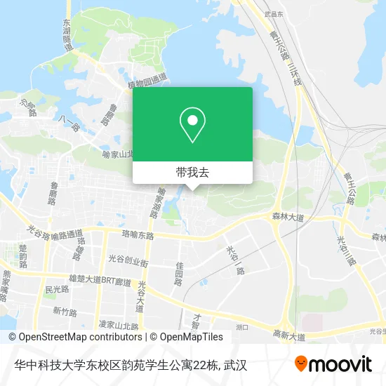华中科技大学东校区韵苑学生公寓22栋地图