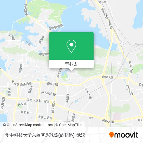 华中科技大学东校区足球场(韵苑路)地图