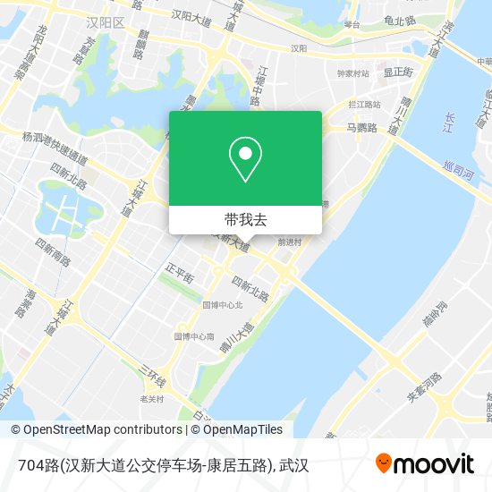 704路(汉新大道公交停车场-康居五路)地图