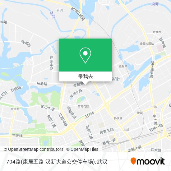 704路(康居五路-汉新大道公交停车场)地图