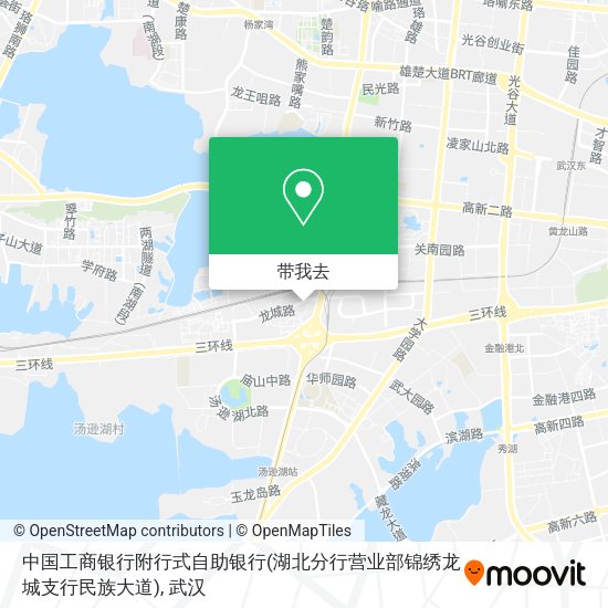 中国工商银行附行式自助银行(湖北分行营业部锦绣龙城支行民族大道)地图