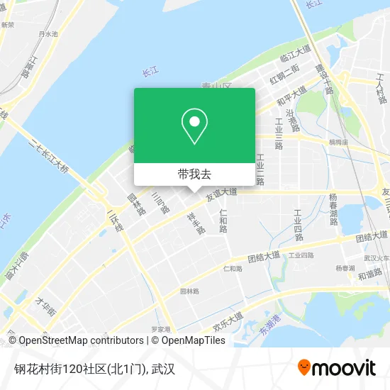 钢花村街120社区(北1门)地图