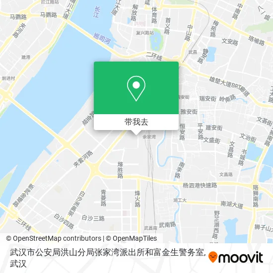 武汉市公安局洪山分局张家湾派出所和富金生警务室地图
