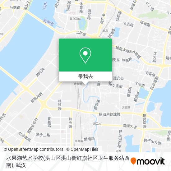 水果湖艺术学校(洪山区洪山街红旗社区卫生服务站西南)地图