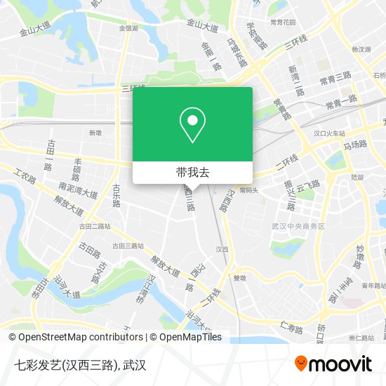七彩发艺(汉西三路)地图