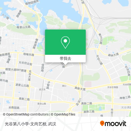 光谷第八小学-文尚艺校地图