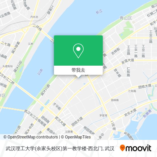 武汉理工大学(余家头校区)第一教学楼-西北门地图