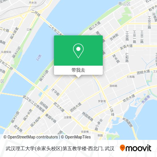 武汉理工大学(余家头校区)第五教学楼-西北门地图