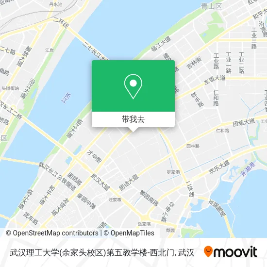 武汉理工大学(余家头校区)第五教学楼-西北门地图