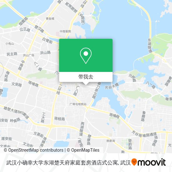 武汉小确幸大学东湖楚天府家庭套房酒店式公寓地图