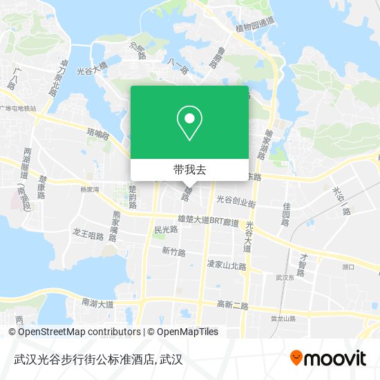 武汉光谷步行街公标准酒店地图