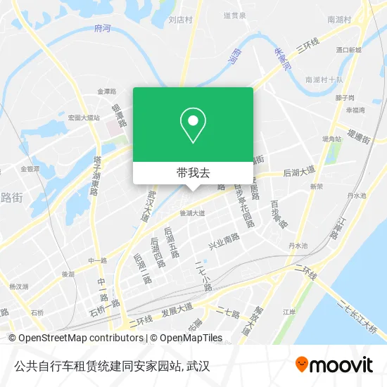 公共自行车租赁统建同安家园站地图