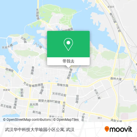 武汉华中科技大学喻园小区公寓地图