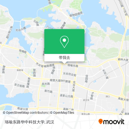 珞喻东路华中科技大学地图