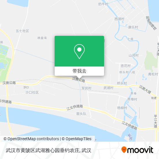 武汉市黄陂区武湖雅心园垂钓农庄地图