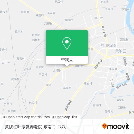 黄陂红叶康复养老院-东南门地图