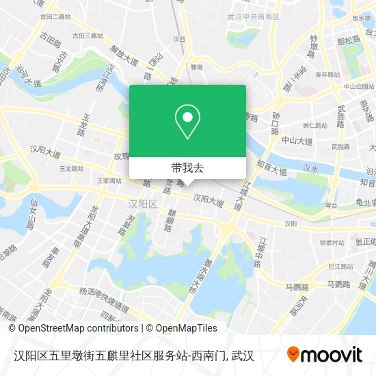 汉阳区五里墩街五麒里社区服务站-西南门地图