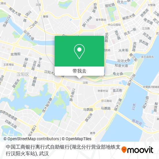 中国工商银行离行式自助银行(湖北分行营业部地铁支行汉阳火车站)地图