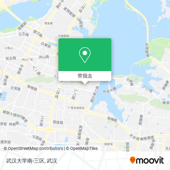 武汉大学南-三区地图