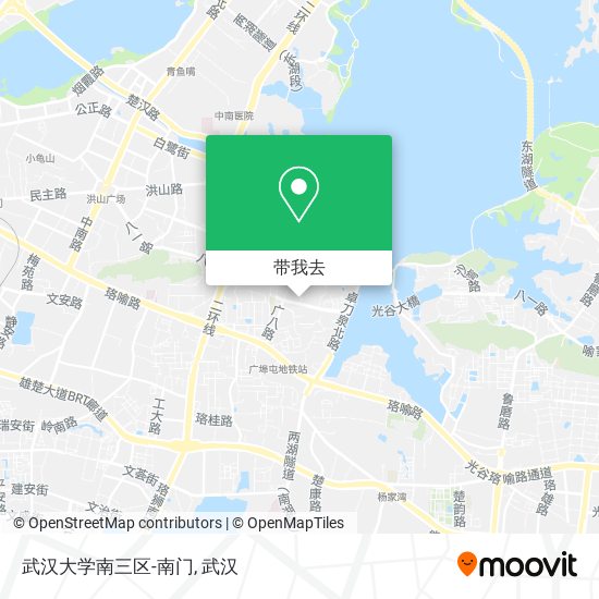 武汉大学南三区-南门地图