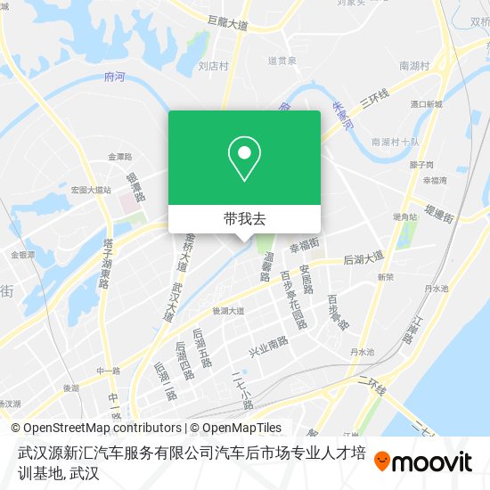武汉源新汇汽车服务有限公司汽车后市场专业人才培训基地地图