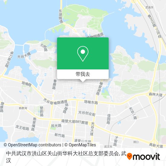 中共武汉市洪山区关山街华科大社区总支部委员会地图