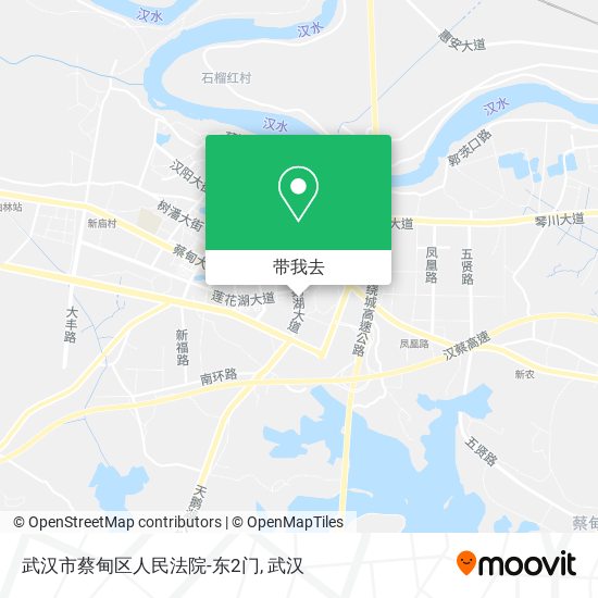 武汉市蔡甸区人民法院-东2门地图