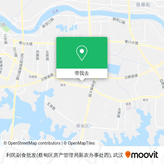 利民副食批发(蔡甸区房产管理局新农办事处西)地图