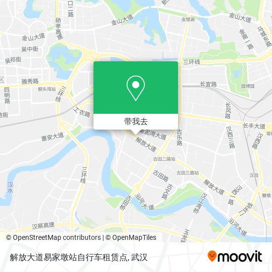 解放大道易家墩站自行车租赁点地图