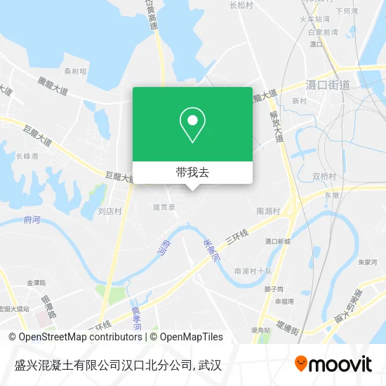 盛兴混凝土有限公司汉口北分公司地图