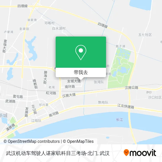 武汉机动车驾驶人谌家矶科目三考场-北门地图