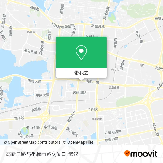 高新二路与坐标西路交叉口地图