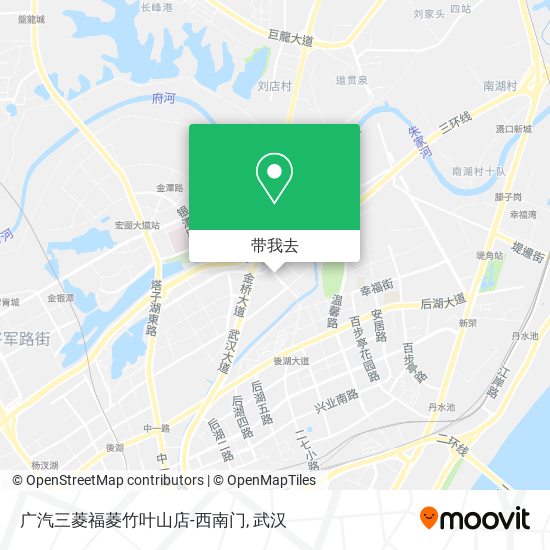 广汽三菱福菱竹叶山店-西南门地图
