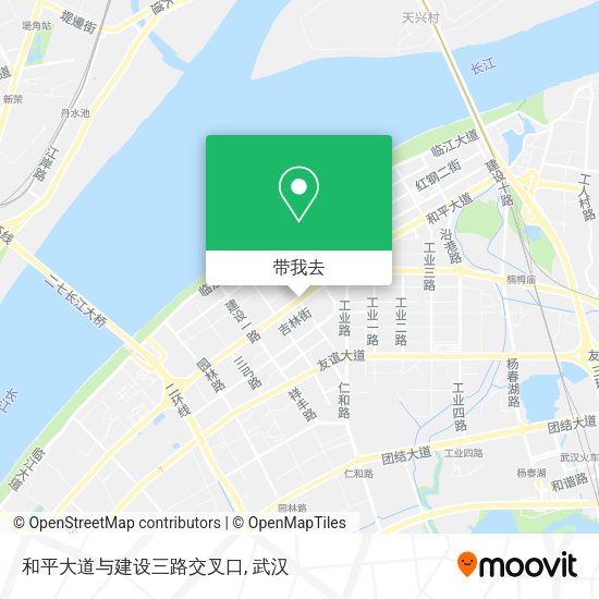 和平大道与建设三路交叉口地图