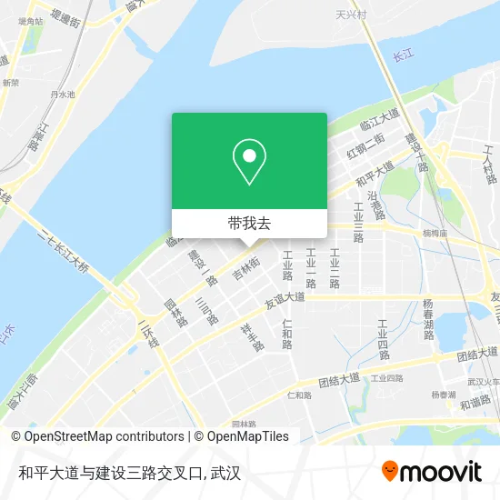 和平大道与建设三路交叉口地图