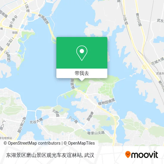 东湖景区磨山景区观光车友谊林站地图