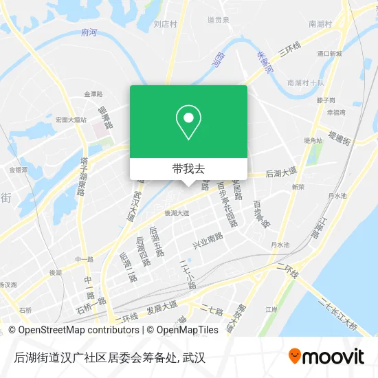 后湖街道汉广社区居委会筹备处地图