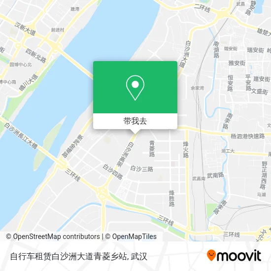 自行车租赁白沙洲大道青菱乡站地图
