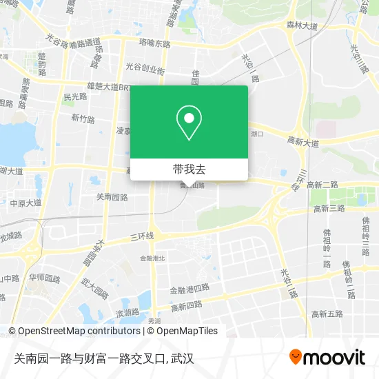 关南园一路与财富一路交叉口地图