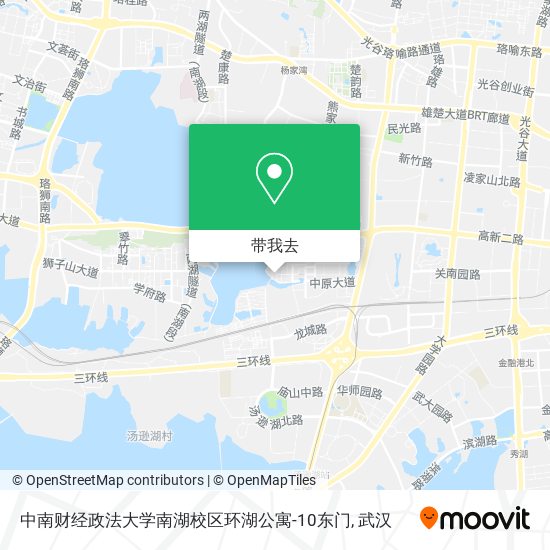 中南财经政法大学南湖校区环湖公寓-10东门地图