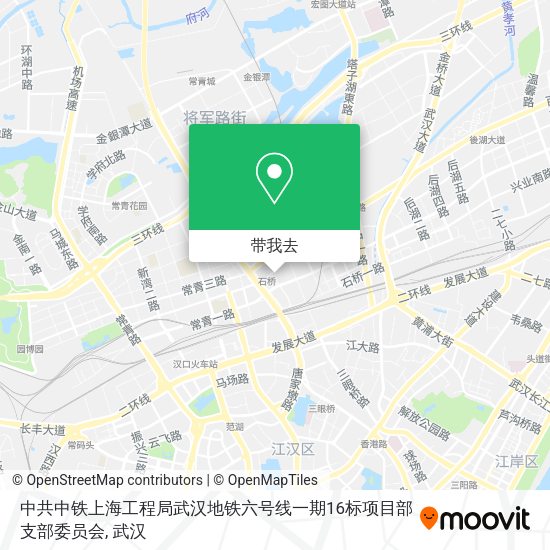 中共中铁上海工程局武汉地铁六号线一期16标项目部支部委员会地图