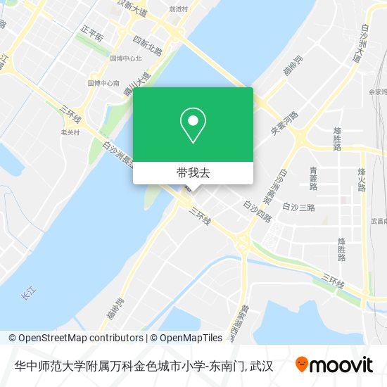 华中师范大学附属万科金色城市小学-东南门地图