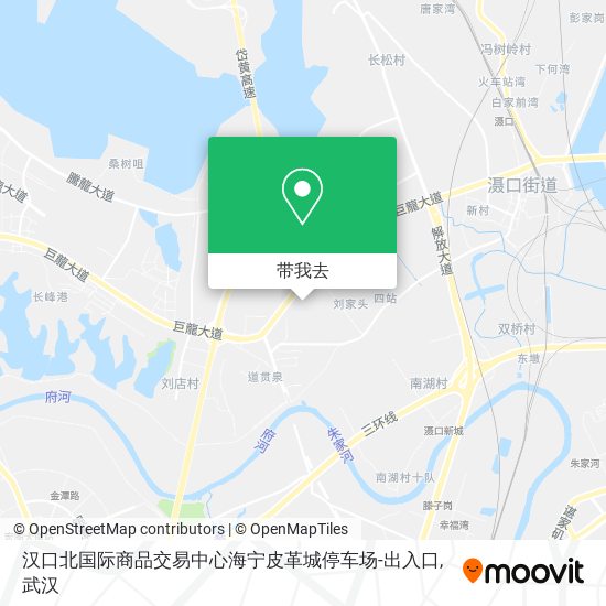 汉口北国际商品交易中心海宁皮革城停车场-出入口地图