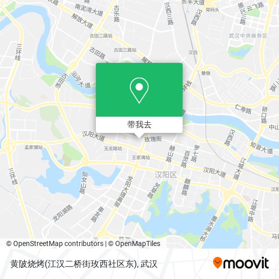 黄陂烧烤(江汉二桥街玫西社区东)地图