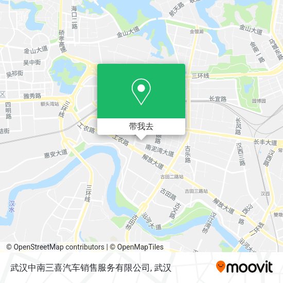 武汉中南三喜汽车销售服务有限公司地图