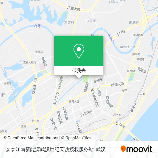 众泰江南新能源武汉世纪天诚授权服务站地图