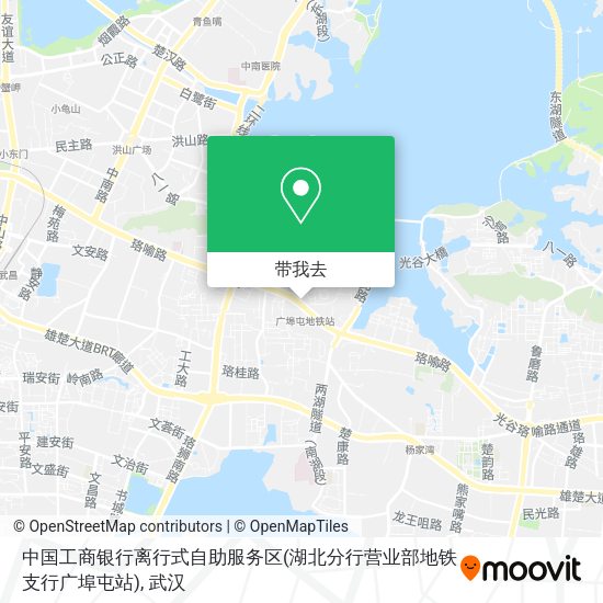 中国工商银行离行式自助服务区(湖北分行营业部地铁支行广埠屯站)地图