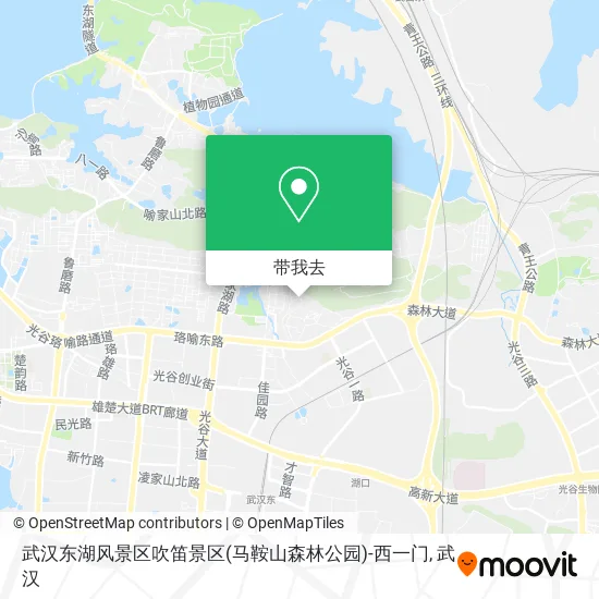 武汉东湖风景区吹笛景区(马鞍山森林公园)-西一门地图