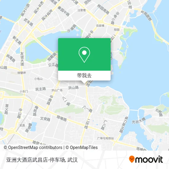 亚洲大酒店武昌店-停车场地图